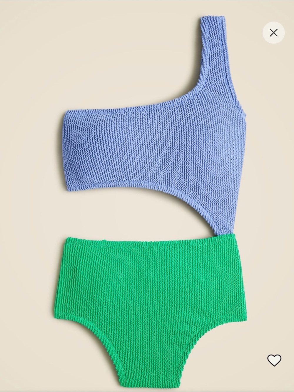 J Crew Textured One Piece swimsuit with cutouts